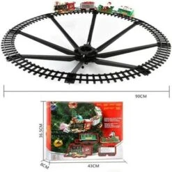Electric Christmas Tree Train Set Around The Tree, Santa Claus Express Christmas Train Set