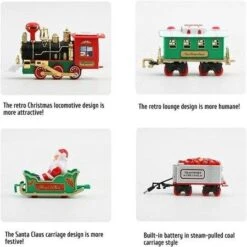 Electric Christmas Tree Train Set Around The Tree, Santa Claus Express Christmas Train Set -Christmas Lights Store 282535 2414627 F
