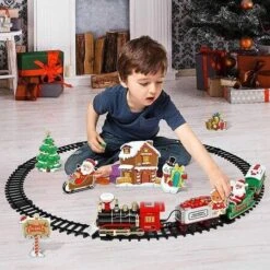 Electric Christmas Tree Train Set Around The Tree, Santa Claus Express Christmas Train Set -Christmas Lights Store 282535 2414631 F