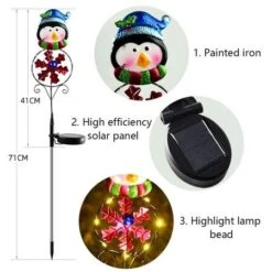 1 PCS Christmas Solar Light Led Penguin Outdoor Garden Decorative Light For Christmas Outdoor Decoration -Christmas Lights Store 282561 2414837 F