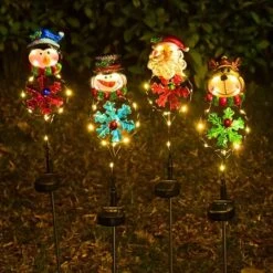 1 PCS Christmas Solar Light Led Snowman Outdoor Garden Decorative Light For Christmas Outdoor Decoration -Christmas Lights Store 282563 2414845 F