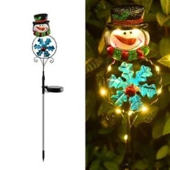 1 PCS Christmas Solar Light Led Snowman Outdoor Garden Decorative Light For Christmas Outdoor Decoration -Christmas Lights Store 282563 2414851 F