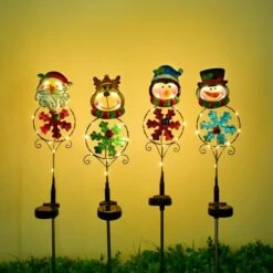 1 PCS Christmas Solar Light Led Snowman Outdoor Garden Decorative Light For Christmas Outdoor Decoration -Christmas Lights Store 282563 2414853 HD
