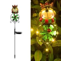 1 PCS Christmas Solar Light Led Elk Outdoor Garden Decorative Light For Christmas Outdoor Decoration -Christmas Lights Store 282567 2414893 F