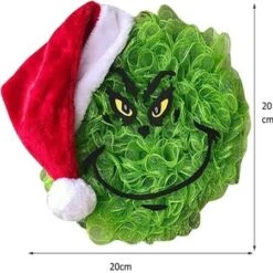 Christmas Wreath Ornament,Grin_ch Wall Decor,Grin_ch Front Door Christmas Wreath Party Decorations -Christmas Lights Store 282843 2417267 F