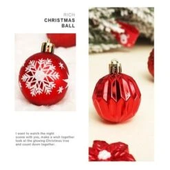 41 Pcs 5 Cm Christmas Ball Star Ornaments Painting & Glittering Christmas Tree Pendants Shatterproof Decorative -Christmas Lights Store 282923 2418343 F