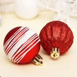 41 Pcs 5 Cm Christmas Ball Star Ornaments Painting & Glittering Christmas Tree Pendants Shatterproof Decorative -Christmas Lights Store 282923 2418349 F