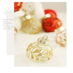 25 Pcs 60mm Christmas Ball Ornaments Tree Pendants Shatterproof Stuffed Decoration For Xmas Wedding Party(Red & Gold) -Christmas Lights Store 282933 2418531 F