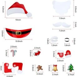 Santa Claus Fridge Magnet Refrigerator-Stickers, Christmas Decorations 18 Parts And 8 Stickers -Christmas Lights Store 282939 2418665 F