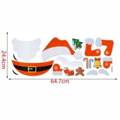 Santa Claus Fridge Magnet Refrigerator-Stickers, Christmas Decorations 18 Parts And 8 Stickers -Christmas Lights Store 282939 2418667 F