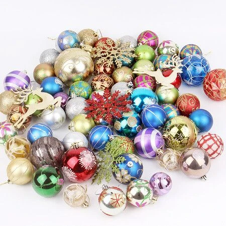 60-70 Pieces Christmas Balls Ornament Christmas Decorations Christmas Tree Pendant Hanging Ball 7 60-70 Pieces Christmas Balls Ornament Christmas Decorations Christmas Tree Pendant Hanging Ball - Image 7