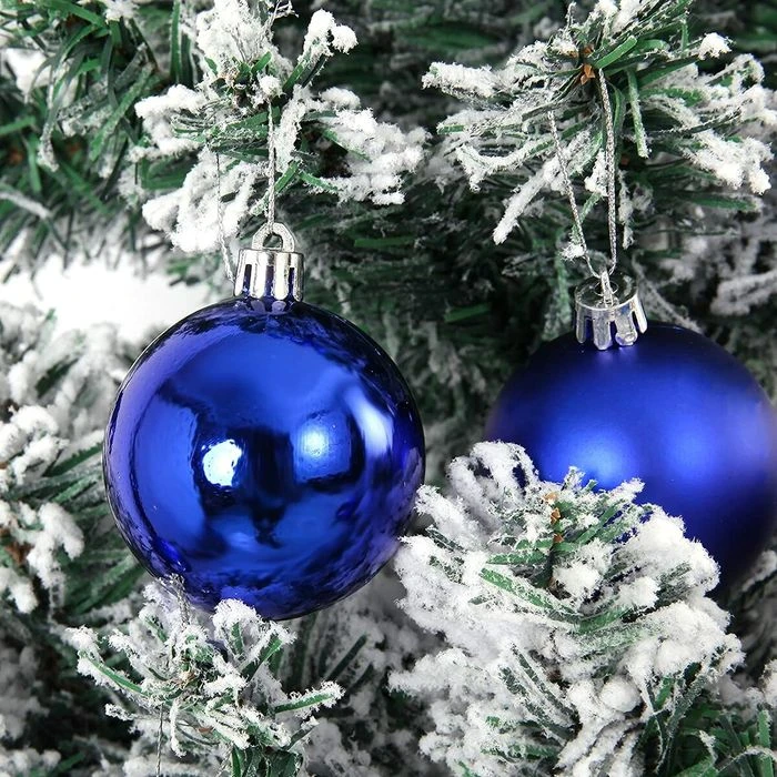 24Pcs Christmas Balls Ornaments For Xmas Christmas Tree - Shatterproof Christmas Tree Decorations Hanging Ball For Holiday Wedding Party Decoration, Royal Blue 2 24Pcs Christmas Balls Ornaments For Xmas Christmas Tree - Shatterproof Christmas Tree Decorations Hanging Ball For Holiday Wedding Party Decoration, Royal Blue - Image 2