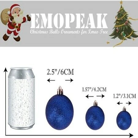 24Pcs Christmas Balls Ornaments For Xmas Christmas Tree - Shatterproof Christmas Tree Decorations Hanging Ball For Holiday Wedding Party Decoration, Royal Blue 4 24Pcs Christmas Balls Ornaments For Xmas Christmas Tree - Shatterproof Christmas Tree Decorations Hanging Ball For Holiday Wedding Party Decoration, Royal Blue - Image 4