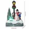 Christmas Glowing Ornament Beautiful Street Lamp Holiday Statue Luminous Desktop Ornament