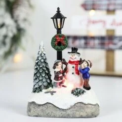 Christmas Glowing Ornament Beautiful Street Lamp Holiday Statue Luminous Desktop Ornament -Christmas Lights Store 282977 2419065 F