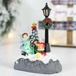 Christmas Glowing Ornament Beautiful Street Lamp Holiday Statue Luminous Desktop Festival Decor -Christmas Lights Store 282979 2419077 F