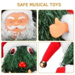 Christmas Electric Singing Dancing Tree Santa Claus Music Toy Open Face Musical Waving Hands Christmas Decor Doll -Christmas Lights Store 282999 2419221 F