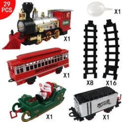 Electric Toy Train Set Around Christmas Tree With Smokes For Kids Ages 3 And Up Boys Girls -Christmas Lights Store 283029 2419541 F