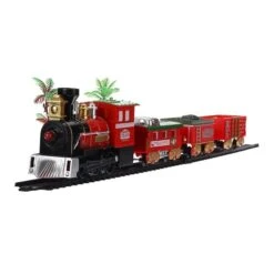 Children Small Train Track Toys Electric Light Music Railway Train Set For Christmas