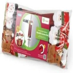 Refrigerator Door Knob Gloves Set Of 8, Santa Snowman Kitchen Appliance Cover, Door Knob Protection Christmas Decoration