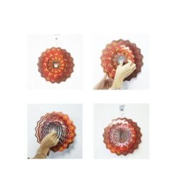 Wind Spinners Metal Kinetic Christmas Santa Clause Stainless Steel Wind Garden Decoration Hanging For Yard Art & Outdoor -Christmas Lights Store 283063 2419765 HD