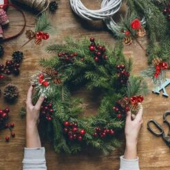 20Pcs Artificial Pine Picks Mini Christmas Pine Trees Berr Cone Ornaments For Flower Arrangements Wreaths Decorations -Christmas Lights Store 283069 2419811 HD