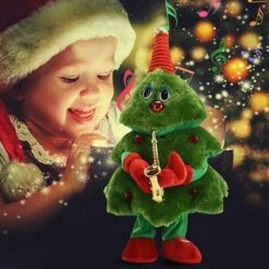 Electric Singing And Dancing Plush Toy Funny Christmas Tree Mimicking Toys Xmas Gifts For Toddlers Kids (Saxophone) -Christmas Lights Store 283075 2419855 F