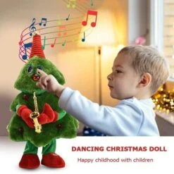 Electric Singing And Dancing Plush Toy Funny Christmas Tree Mimicking Toys Xmas Gifts For Toddlers Kids (Saxophone) -Christmas Lights Store 283075 2419857 F