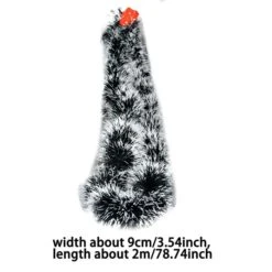 10pcs 2 M Christmas Decor Ribbon Dark Green And White Side Tops Celebration Holiday Decoration Color Bar Party Supplies -Christmas Lights Store 283109 2420129 HD