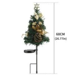 2pcs Solar Christmas Tree Led Light Decorations Outdoor Wall Lamp Waterproof Garden Patio New Year Party Christmas Gift