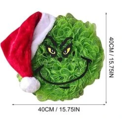1Pc Christmas Grinch Front Door Garland, Christmas Party Funny Decorations, Home Party Garland Door Wall Window -Christmas Lights Store 283115 2420195 F