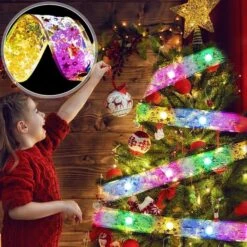 Christmas Ribbon String Lights For Christmas Tree, Battery Operated Decoration For Xmas Party Decorations -Christmas Lights Store 283299 2422461 HD