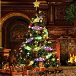 Christmas Ribbon String Lights For Christmas Tree, Battery Operated Decoration For Xmas Party Decorations -Christmas Lights Store 283299 2422463 HD