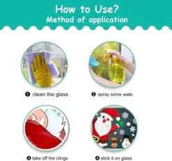 248 Pcs Christmas Window Clings Snowflakes Christmas Decorations Double Sided Static Cling Window