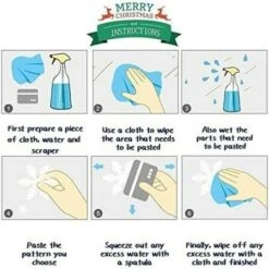 Christmas Window Clings Decorations Snowflake Santa Claus Reindeer Window Clings For Party Decorations