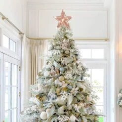 Christmas Star Tree Topper, Glitter 3D Star Tree Top With LED Lights For Christmas Tree Decoration And Holiday Seasonal Decor - Rose Gold 14 Christmas Star Tree Topper, Glitter 3D Star Tree Top With LED Lights For Christmas Tree Decoration And Holiday Seasonal Decor - Rose Gold -Christmas Lights Store 283537 2425691 HD