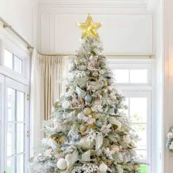 Christmas Star Tree Topper, Golden Glitter 3D Star Tree Top With LED Lights For Christmas Tree Decoration And Holiday Seasonal Decor - Gold -Christmas Lights Store 283541 2425725 HD