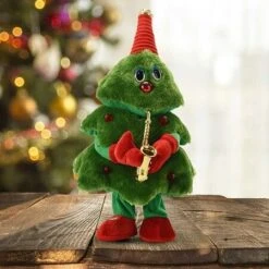 Electric Singing And Dancing Plush Funny Christmas Tree Mimicking Toys Gifts For Toddlers Kids