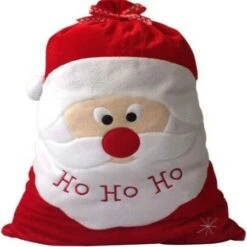 Christmas Gift Bag 47 X 67 Cm Red Medium Santa Claus Shape