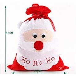 Christmas Gift Bag 47 X 67 Cm Red Medium Santa Claus Shape -Christmas Lights Store 283761 2427835 F