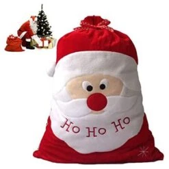 Christmas Gift Bag 47 X 67 Cm Red Medium Santa Claus Shape -Christmas Lights Store 283761 2427837 F