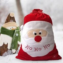 Christmas Gift Bag 47 X 67 Cm Red Medium Santa Claus Shape -Christmas Lights Store 283761 2427839 F
