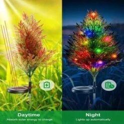 Christmas Decoration Outdoor Solar Tree Lights,Outdoor Lights Waterproof IP67,Auto On/Off Solar Pathway Stakes Pine Lights For Patio, Garden, Yard, Lawn, Cemetery Xmas Decor (2 Pack) 12 Christmas Decoration Outdoor Solar Tree Lights,Outdoor Lights Waterproof IP67,Auto On/Off Solar Pathway Stakes Pine Lights For Patio, Garden, Yard, Lawn, Cemetery Xmas Decor (2 Pack) -Christmas Lights Store 284043 2430299 F