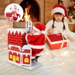 Creative Christmas Toys Climb The Chimney Over The Wall Electric Santa Claus Decorations For Home Children's Christmas Ornament -Christmas Lights Store 284049 2430345 HD