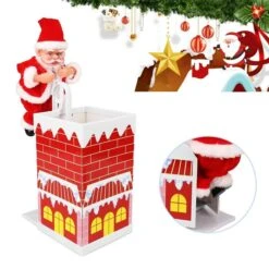Creative Christmas Toys Climb The Chimney Over The Wall Electric Santa Claus Decorations For Home Children's Christmas Ornament -Christmas Lights Store 284049 2430347 HD