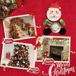 Christmas Reindeer Interactive Singing Animation Plush Animal Music Electric Stuffed Toy With Ball Children Gift (Santa Claus) -Christmas Lights Store 284109 2430545 HD