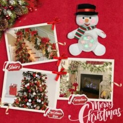 Christmas Reindeer Interactive Singing Animation Plush Animal Music Electric Stuffed Toy With Ball Children Gift (Snowman) -Christmas Lights Store 284111 2430567 HD