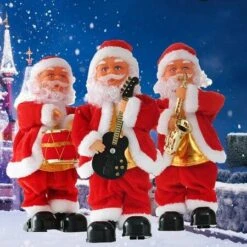 Dancing Singing Santa Claus Christmas Toy Doll Battery Operated Musical Moving Figure Holiday Decoration (Saxophone) -Christmas Lights Store 284115 2430619 F