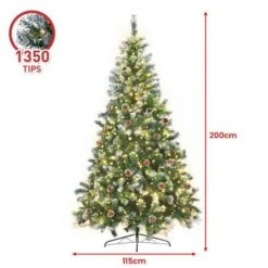Christabelle 2m Pre Lit LED Christmas Tree With Pine Cones 11 Christabelle 2m Pre Lit LED Christmas Tree With Pine Cones -Christmas Lights Store 284849 2440261 F