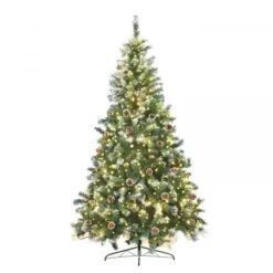 Christabelle 2.4m Pre Lit LED Christmas Tree With Pine Cones